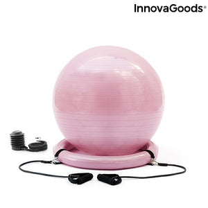 INNOVAGOODS joogapallo tasapainorenkaalla ja vastuskuminauhoilla